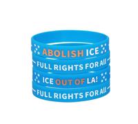 QRH ICE out of LA Silicone Bracelets Abolish ICE Rubber Bracelets Full Rights for All Immigration Protest Sign Silicone Bangle Bracelet Support Immigrants Political Protest Accessories, Bouncy