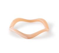 QRH Irregular Wave Resin Bangle Bracelets for Women Irregular Wave Acrylic Bangles Tortoiseshell Acetate Plate Geometric Thin Plastic Bracelet Wristbands, 3.1 inches diameter, Resin, no gemstone