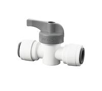 Qrity 1/4" Inline Tap/Shut-Off Valve/Isolation Valve, Reverse Osmosis Water Filtration System Water Pipe Control, 1 Piece
