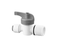 Qrity 1/4" Tube Ball Valve - 1/4" Quick Connect Fittings Inline Shut Off Valve, 1 Piece