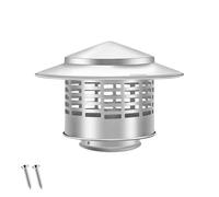 Qrity 1 Pcs 304 Stainless Steel Chimney Cover Cap, Round Air Vent Covers, Round Vent Top Exhaust Roof Cap, for 75mm (2.95 Inch) Roof Vent, Pipes, Chimney Pipe