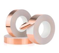 Qrity 1 Pcs Copper Foil Tape with Conductive Adhesive, 50mm*20m Copper Slug Tape, for Crafts, Induction Cooker, Guitar, Electrical Repairs