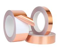 Qrity 1 Pcs Copper Foil Tape with Conductive Adhesive, 70mm*20m Copper Slug Tape, for Crafts, Induction Cooker, Guitar, Electrical Repairs