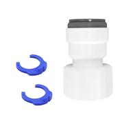 Qrity 1 PCS Push Fit Connector, 1/2" Female Thread to 1/2" Straight Quick Connect, Water Filter Fitting Quick Connector