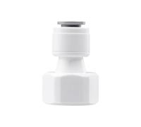 Qrity 1 PCS Pushfit Fittings, 1/2" Female Thread to 5/16" Straight Quick Connect, for Water Filter Dispensers and Reverse Osmosis