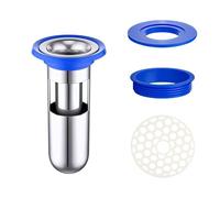Qrity 1 PCS Shower Floor Drain 304 Stainless Steel Odor Proof Floor Drain Core, Drain protector, Floor Drain Backflow Preventer, 53x95x32mm