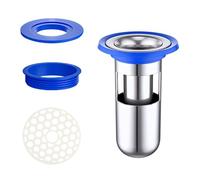 Qrity 1 PCS Shower Floor Drain 304 Stainless Steel Odor Proof Floor Drain Core, Drain protector, Floor Drain Backflow Preventer, 56x105x38mm