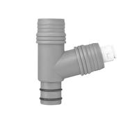 Qrity 1 PCS Sink Drain 3 Way Hose Connector, Y-Shaped Drain Pipe Connector, 3-Way Sink Overflow Pipe Adapter with 1/4" Quick Connector, for Sink Drain Pipe