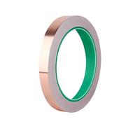 Qrity 1 Roll Copper Foil Tape with Conductive Adhesive, 10mm x 20m, Copper Slug Tape Double-Side Conductive Tape, for EMI Shielding, Guitar, Crafts