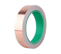 Qrity 1 Roll Copper Foil Tape with Conductive Adhesive, 20mm x 20m, Copper Slug Tape Double-Side Conductive Tape, for EMI Shielding, Guitar, Crafts