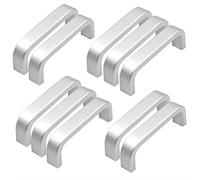 Qrity 10 Pcs Mini Aluminum Door Drawer Knobs Pull Handles Cabinet Cupboard Closet Door Bow Shape Pull Handle (64MM)