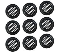 Qrity 10 PCS Stainless Steel Air Vent 29mm, Circular Mesh, Black Circular Ventilation Grille, Grating Cover, Air Vent Grille Cover Ventilation of Cabinet, Wardrobe, Bookshelf, Shoe Cupboard