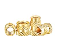 Qrity 100 Pcs Brass Knurled Nut, M3 Threaded Inserts, 3D Printing Brass Nuts, Knurleds Thread Press-in Nuts for Parts Plastic Shell, M3x4mmx5mm