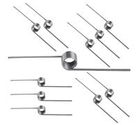 Qrity 10pcs 304 Stainless Steel Small Torsion Spring, Straight Torsion Spring, 0.7mm Wire Diameter, 4mm OD, 6 Laps, 180° Deflection