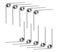 Qrity 10pcs 304 Stainless Steel Small Torsion Spring, Straight Torsion Spring, 0.7mm Wire Diameter Mechanical Torsion Springs, 4mm OD, 6 laps, 90° Deflection