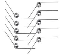 Qrity 10pcs 304 Stainless Steel Small Torsion Spring, Straight Torsion Spring, 0.7mm Wire Diameter Mechanical Torsion Springs, 4mm OD, 6 laps, 120° Deflection