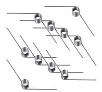 Qrity 10pcs Stainless Steel Torsion Spring, Straight Torsion Spring, 0.5mm Wire Diameter, 4.5mm OD, 9 laps, 120° Deflection, V-Shape Spring for Furniture
