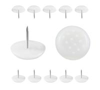 Qrity 16 PCS Nylon Furniture Feet, Furniture Pads Nails, Nylon Chair Leg Floor Protectors, 20mm Diameter Furniture Glide Nails for Furniture Feet