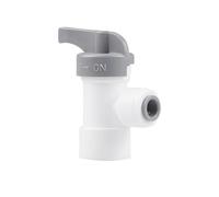 Qrity 1PCS 1/4" Tank Valve, Feed Water Connection Fitting, Isolation Valve, Fridge Connectors Kit, Hose Connectors, Pushfit Straight Connector