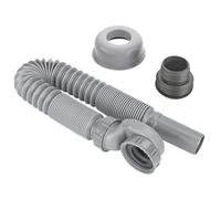 Qrity 1Pcs Bathtub Shower Drain Pipe, Extensable 400mm-960mm Free Standing Bathroom Sink Plumbing Parts, Odour-Proof Sink P Trap, for Bath Bathtub Drain