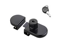 Qrity 1Pcs Glass Cabinet Lock, Glass Door Locks with Keys, No Drill, Display Cabinet Safety Lock for 5-8mm / 0.2'' - 0.31'' Glass, Black
