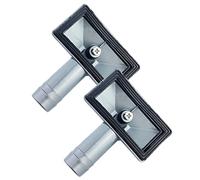 Qrity 2 Pieces Overflow Head Sink Overflow Rectangle Interface, 75x40mm