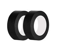 Qrity 2 Roll Masking Tape 40mm x 50m Adhesive Tape Professional Masking Tape for Painting, Decorating, DIY Office, Arts, Crafts, Black