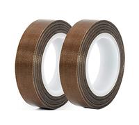 Qrity 2 Rolls High Temp Tape 10mm x 10m, PTFE Tape, High Temperature Adhesive, for Vacuum & Impulse Sealers, Heat Resistant Up to 300℃
