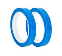 Qrity 2 Rolls High Temperature Tape PET Tape, 15mm x 50m Heat Resistant Tape, Fixing for electronics, 3D Printers, Blue