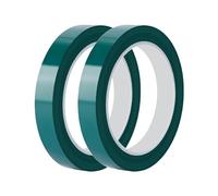 Qrity 2 Rolls Insulation Tape, 10mm x 66m Mylar High Temperature Tape Strong Adhesive Tape for Fixing Wires, Regional Division, DIY Use, Green