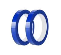 Qrity 2 Rolls Insulation Tape, 15mm x 66m Mylar High Temperature Tape Strong Adhesive Tape for Fixing Wires, Regional Division, DIY Use, Blue