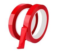 Qrity 2 Rolls Insulation Tape, 15mm x 66m Mylar High Temperature Tape Strong Adhesive Tape for Fixing Wires, Regional Division, DIY Use, Red