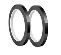 Qrity 2 Rolls Insulation Tape Mylar Tape, 5mm x 66m Duct Tape, Strong Adhesive Tape for Fixing Wires, Regional Division, DIY Use, Black