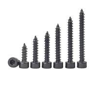 Qrity 20 PCS Hex Socket Head Self Tapping Screws, M3x12mm Carbon Steel Hardware Self-Tapping Fasteners, for Woods, Machinery