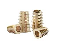 Qrity 20 Pcs Hex Socket Screw-in Nuts Fastener M8x13mm, Zinc Alloy Ladder-Shaped Threaded Insert Nuts, Interface Hex Socket Drive