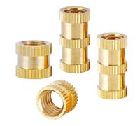 Qrity 20 PCS Insert Knurled Nuts, M6x8x8mm Female Thread Brass Nuts, 3D Printing Threaded Insert, for Fastening Fixing Injection Molding