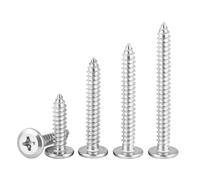 Qrity 20 PCS Self Tapping Screws, 304 Stainless Steel, M6 x 60mm Flat Head Phillips Fastener Screws, for Wood and Furniture, Silver