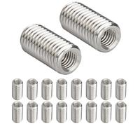 Qrity 20 Pcs Thread Inserts, Threaded Sleeves, M8 x 12mm Male to M6 x 12mm Thread Female Reducing Nut, Threaded Repair Insert Nut