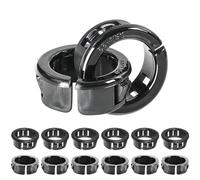 Qrity 20 PCS Wire Grommet, Cable Snap Bushing Grommets, 10mm Cable Wire Protector, Round Cable Hose Bushing for Cables, Tubes