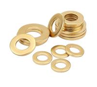 Qrity 20PCS Brass Flat Washers, M5x12mm Round Seal Washers for Home, Office, Shop, Factory Repair