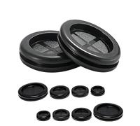 Qrity 20Pcs Double Sided Rubber Grommet, Round Rubber Hole Plug Grommet for Wire, Plug and Cable, Firewall Hole Plug, 16mm