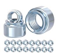 Qrity 20Pcs Rivet Nuts, M5-2mm Self Clinching Nuts, Carbon Steel Threaded Press Insert Nutsert Fastener