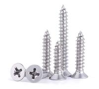 Qrity 20PCS Stainless Steel Self Tapping Screw, Cross Flat Head Screws Wood Screws M5x60 mm Machine Wood Fasteners for DIY Wood Repairs
