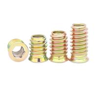 Qrity 20PCS Threaded Inserts Nuts, Hex Drive Head Nuts, Threaded Inserts for Wood, Hex Socket Drive, Zinc Plated Carbon Steel, M5x8mm Insert Nut