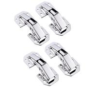 Qrity 4 PCS Kitchen Cabinet 90° Door Hinges Concealed Cupboard Door Hinges - No Slot Required - Easy to Install
