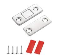Qrity 4 Pcs Magnetic Door Catch, Cabinet Magnetic Door Catches Self Adhesive, Magnetic Strips, Magnetic Latch Closure Closer