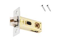 Qrity 48mm Tubular Latch, Forked Mortice Latch, Mute Door Sprung Latch, with Stainless Steel Panel for Internal Doors, Lever Door Handles