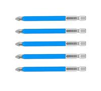 Qrity 5 PCS Magnetic Phillips Screwdriver Bit, PH2 x 90mm, 1/4 Inch Hex Shank Phillips Head Drive Bit Cross Slot Screw Driver Power Drill Bit