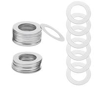 Qrity 50 PCS 304 Stainless Steel Flat Washers, M3x5x0.2mm Ultra Thin Flat Spacers Shim Washers, Round Flat Spacer Repair Gasket for Screws & Bolts