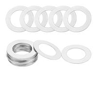Qrity 50 PCS 304 Stainless Steel Flat Washers, M4x8x0.2mm Ultra Thin Flat Spacers Shim Washers, Round Flat Spacer Repair Gasket for Screws & Bolts